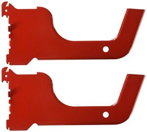 wall control heavy duty pegboard hook slotted hook pair - slotted metal pegboard heavy-duty hooks pegboard and slotted tool board – red