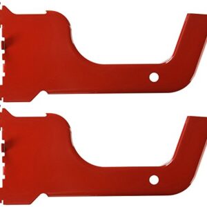 Wall Control Heavy Duty Pegboard Hook Slotted Hook Pair - Slotted Metal Pegboard Heavy-Duty Hooks Pegboard and Slotted Tool Board – Red