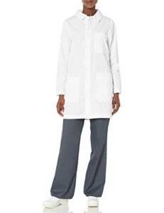 dickies women's genflex 32" lab coat, white, x-large