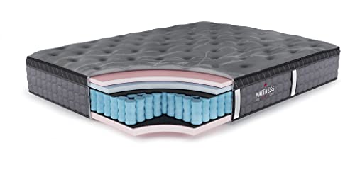 Mattress America Frost 13 Inch Hybrid Pocket Coil Pillow Top Mattress Gel Infused Memory Foam (Queen)