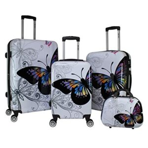 world traveler butterfly luggage, 4-piece set