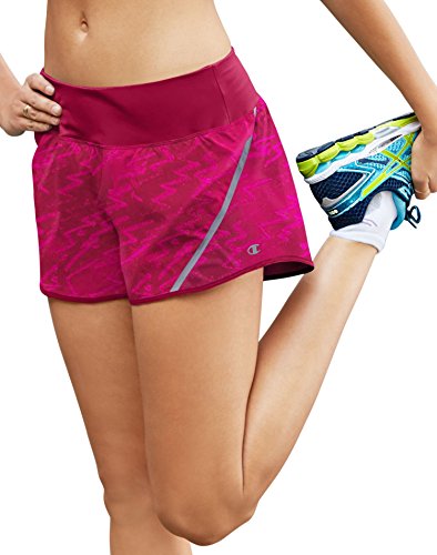 Champion Women's Marathon Run Short, Armor Red Zigzag Tag/Armor Red, X-Large