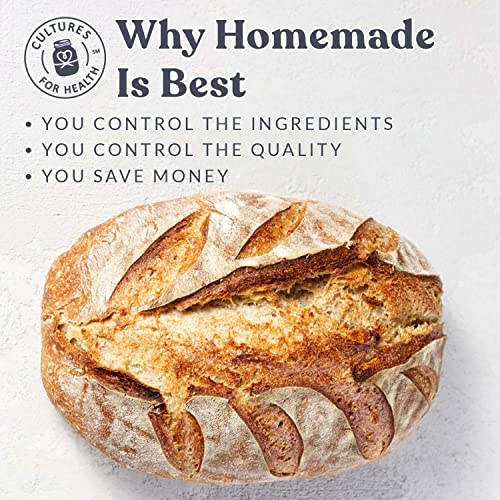 Cultures for Health San Francisco Sourdough Starter | Heirloom Style Dehydrated Culture for Baking Sourdough Bread | Perfect for Pancakes, Biscuits, Pretzels, & More | Non-GMO Prebiotic Artisan Bread