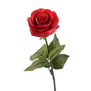 lg louis garden red rose artificial flowers, beauty and the beast rose kit, single red rose for mother's day home decor centerpieces party wedding anniversary decorations