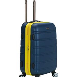 Rockland Melbourne Hardside Expandable Spinner Wheel Luggage, Navy, Carry-On 20-Inch