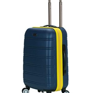 Rockland Melbourne Hardside Expandable Spinner Wheel Luggage, Navy, Carry-On 20-Inch