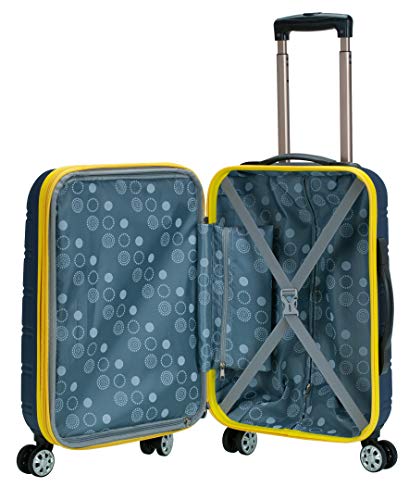 Rockland Melbourne Hardside Expandable Spinner Wheel Luggage, Navy, Carry-On 20-Inch