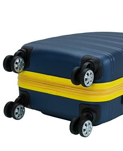 Rockland Melbourne Hardside Expandable Spinner Wheel Luggage, Navy, Carry-On 20-Inch