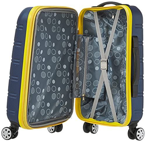 Rockland Melbourne Hardside Expandable Spinner Wheel Luggage, Navy, Carry-On 20-Inch