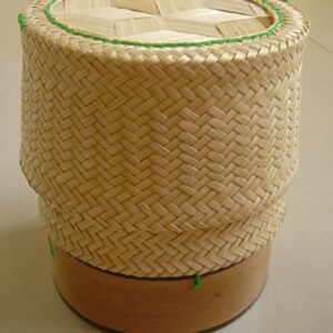 Thailand Sticky Rice Bamboo Basket Handmade Size 7"x 7.5"