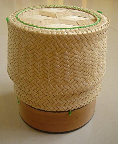 Thailand Sticky Rice Bamboo Basket Handmade Size 7"x 7.5"