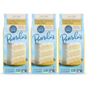 pamela's classic vanilla cake mix gluten free (3x21 oz) by pamela's products