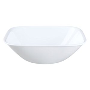 corelle square pure white 22 ounce glass soup/cereal bowl (set of 4)