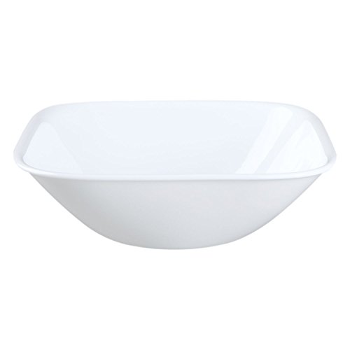 Corelle Square Pure White 22 Ounce Glass Soup/Cereal Bowl (Set of 4)