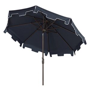 Safavieh Outdoor Collection Zimmerman Crank Market Umbrella with Flap