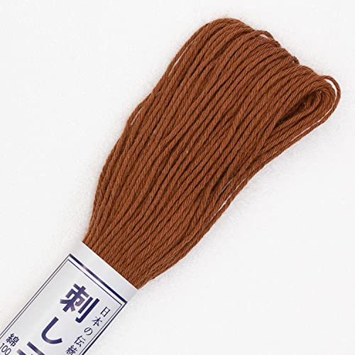 Olympus Sashiko Brown 20m Skein thread