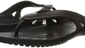 Crocs womens Kadee Ii Flip Flop, Black, 10 US