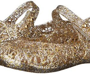 Mini Melissa Campana Zig Zag VI SP BB Mary Jane Shoe (Toddler), Mixed Golden Glitter, 8 M US Toddler