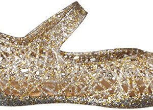 Mini Melissa Campana Zig Zag VI SP BB Mary Jane Shoe (Toddler), Mixed Golden Glitter, 8 M US Toddler