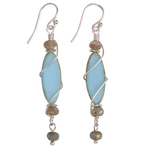 Topsail Island Earrings - USA-Made Nickel Free Handcrafted Stone Earrings (Robin's Egg Blue, RB02*)