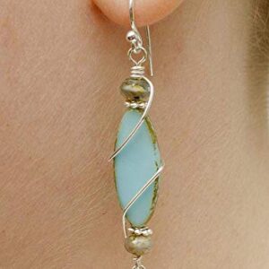 Topsail Island Earrings - USA-Made Nickel Free Handcrafted Stone Earrings (Robin's Egg Blue, RB02*)