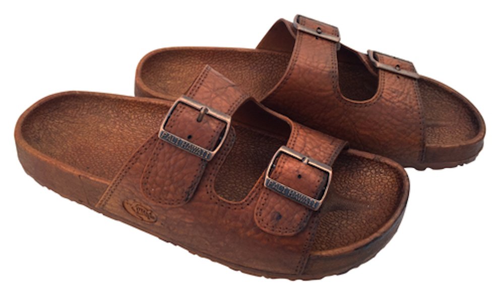 Pali Hawaii 2 Buckle Sandal (Brown, 11)