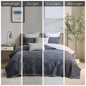 INK+IVY II13-564 Pomona 3 Piece Coverlet Mini Set, Full/Queen, Navy