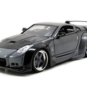 Jada Toys Fast & Furious 1:24 D.K.'s Nissan 350Z Die-cast Car, Toys for Kids and Adults, Grey and Black (97172)