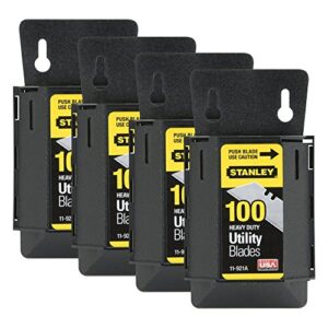 4 pack of stanley 11-921a 1992 heavy duty utility blades w/dispenser 100 blades per package
