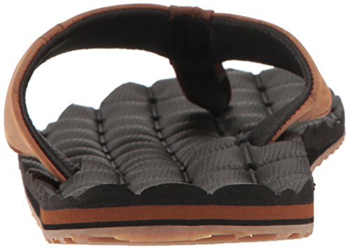 Volcom Men's Recliner Leather Sandal, Vintage Brown, 8 C/D US