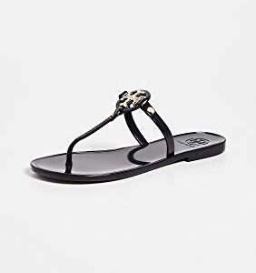 Tory Burch Women's Mini Miller Thong Flip Flops, Perfect Black, 7 Medium US