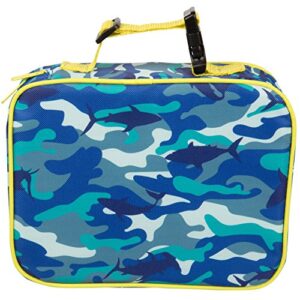 bentology lunch box for boys - kids insulated, durable lunchbox tote bag fits bento boxes, nesting containers w/lids & bottles, back to school lunch sleeve keeps food hotter or colder longer, camo
