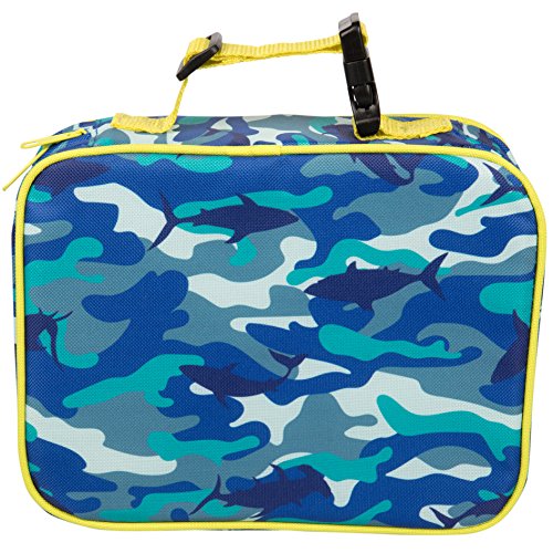 Bentology Lunch Box for Boys - Kids Insulated, Durable Lunchbox Tote Bag Fits Bento Boxes, Nesting Containers w/Lids & Bottles, Back to School Lunch Sleeve Keeps Food Hotter or Colder Longer, Camo