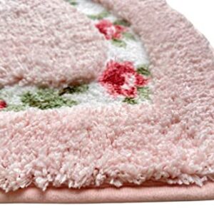 Nice Rose Flower Area Rugs Soft Non Slip Absorbent Bath Mat Bathroom Rugs Door Mat Kitchen Mat 15.74 x 23.62 Inch