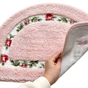 Nice Rose Flower Area Rugs Soft Non Slip Absorbent Bath Mat Bathroom Rugs Door Mat Kitchen Mat 15.74 x 23.62 Inch