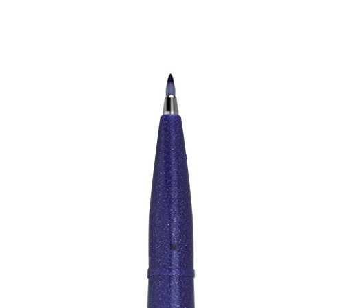 Pentel Arts Sign Pen Touch, Fude Brush Tip, Blue Ink, Box of 12 (SES15C-C)