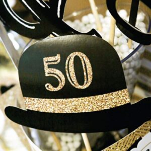 50th Anniversary - Photo Booth Props Kit - 20 Count
