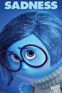 sadness - inside out movie poster 12 x 18, glossy finish (thick): joy, fear, anger, disgust, sadness