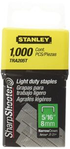 5 x stanley tra205t 1,000 units 5/16-inch light duty staples