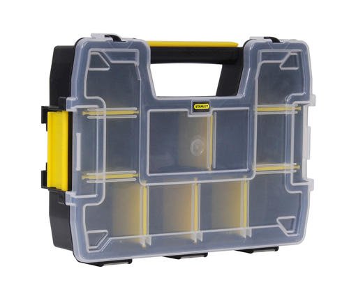 Stanley Sortmaster Lite Organizer 11.5" Lx2.5" Wx8.5" H Black Yellow Clear