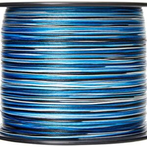 SpiderWire Stealth® Superline, Blue Camo, 40lb | 18.1kg, 300yd | 274m Braided Fishing Line, Suitable for Saltwater and Freshwater Environments