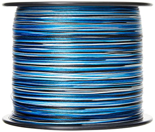 SpiderWire Stealth® Superline, Blue Camo, 40lb | 18.1kg, 300yd | 274m Braided Fishing Line, Suitable for Saltwater and Freshwater Environments