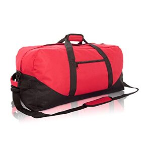dalix 25" big adventure large gym sports duffle bag in red