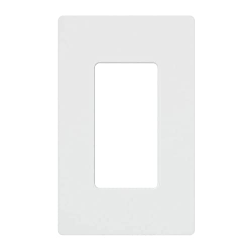 Lutron Claro 1 Gang Decorator/Rocker Wallplate, Gloss, White (12-Pack) | CW-1-WH