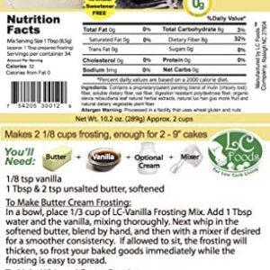 Low Carb Vanilla Frosting Mix | Gluten-free | Non-GMO | No Sugar | Diabetic Friendly | No Hydrogenated Oils | No Artificial Colors | Good for Baking (10.2 Oz)