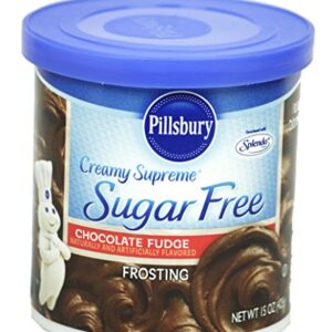 Pillsbury Moist Supreme Sugar Free Classic Yellow Premium Cake Mix, 16 Oz. And Pillsbury Creamy Supreme Sugar Free Frosting Chocolate Fudge, 15 Oz