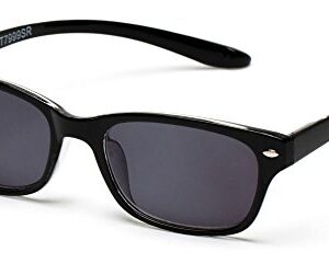 Retro Square Reading Sunglasses in Black with Smoke Lenses by Readers.com | The Cabo Hanging | +2.00