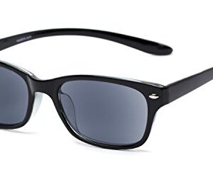 Retro Square Reading Sunglasses in Black with Smoke Lenses by Readers.com | The Cabo Hanging | +2.00