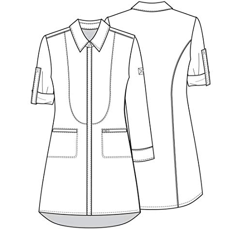 Cherokee Infinity Women Scrubs Lab Coats 40" 1401A, XL, Black