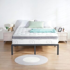 olee sleep,memory foam 12 inch hybrid euro box top pocket spring mattress (king)